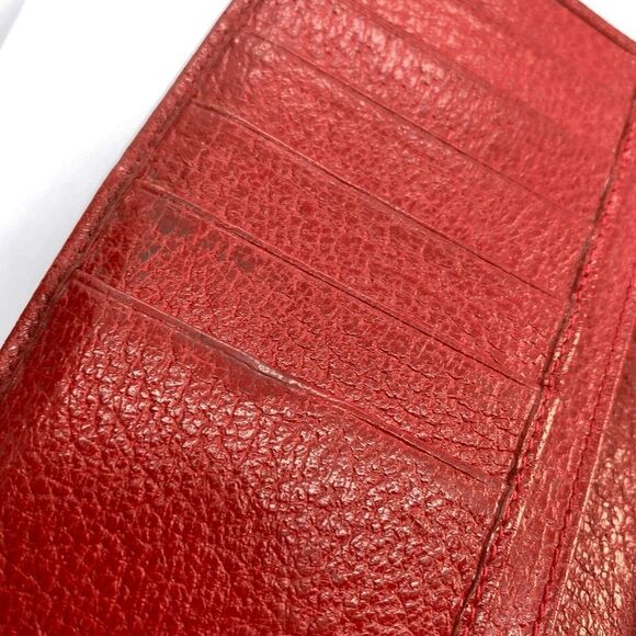 Authentic GUCCI Red Leather Long Slim Double Sided Wallet - Picture 8 of 13